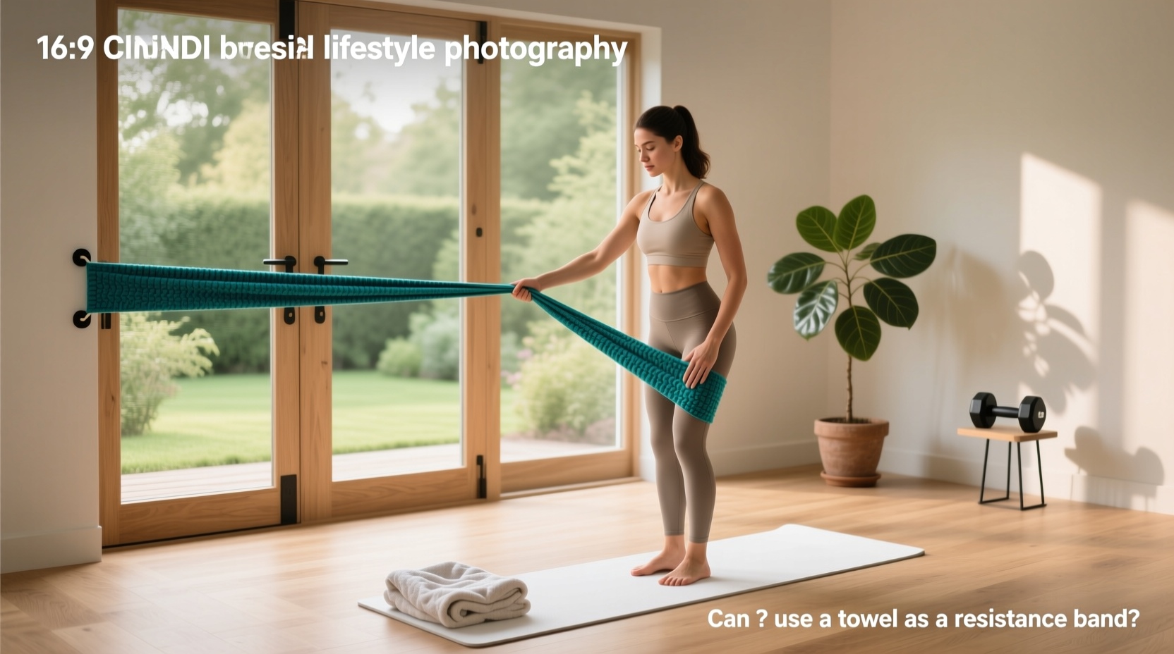 drying latex resistance bands flat on towel