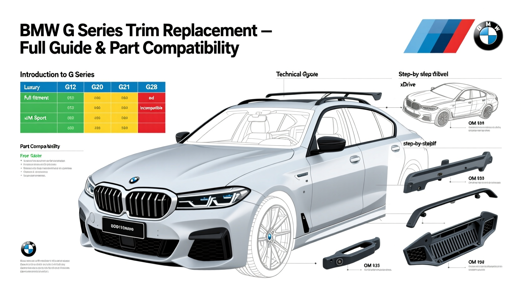 bmw g series trim replacement