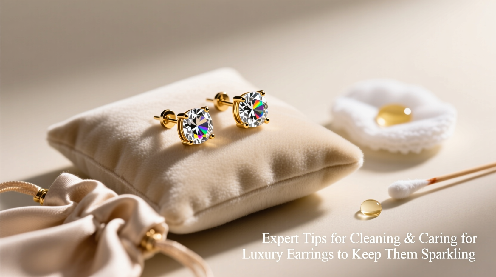 expert tips for cleaning and caring for luxury earrings to keep them sparkling