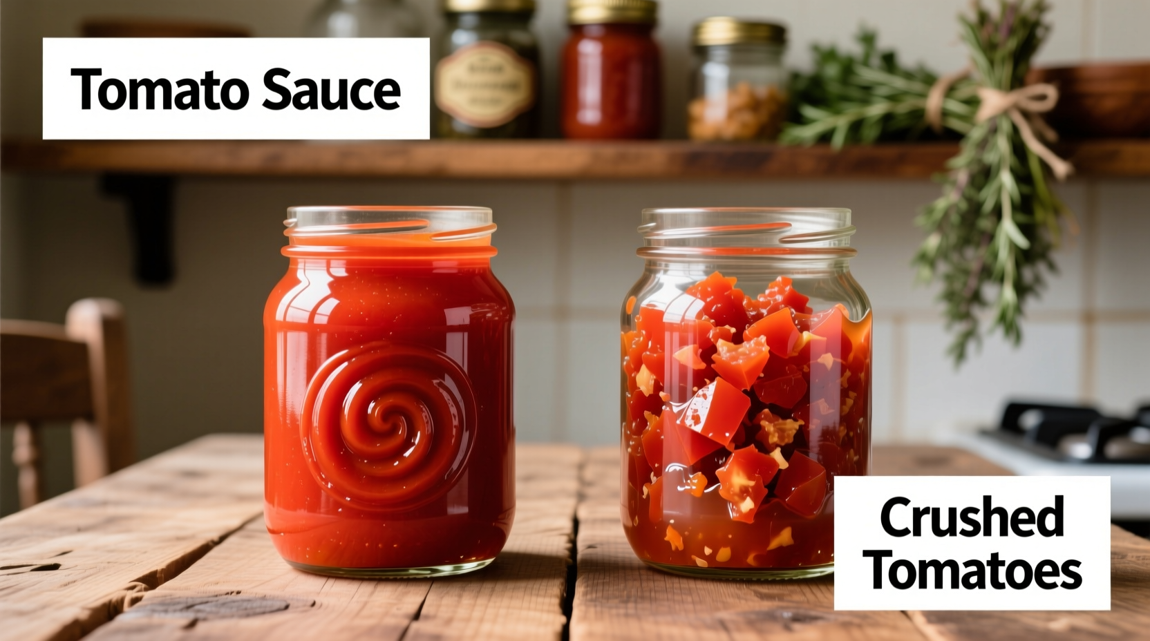 tomato sauce vs crushed tomatoes