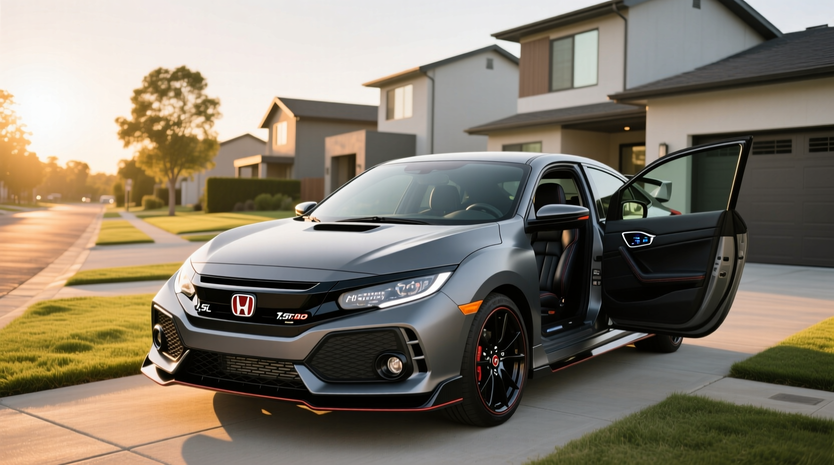 Turbocharged engine bay of 2017 Honda Civic