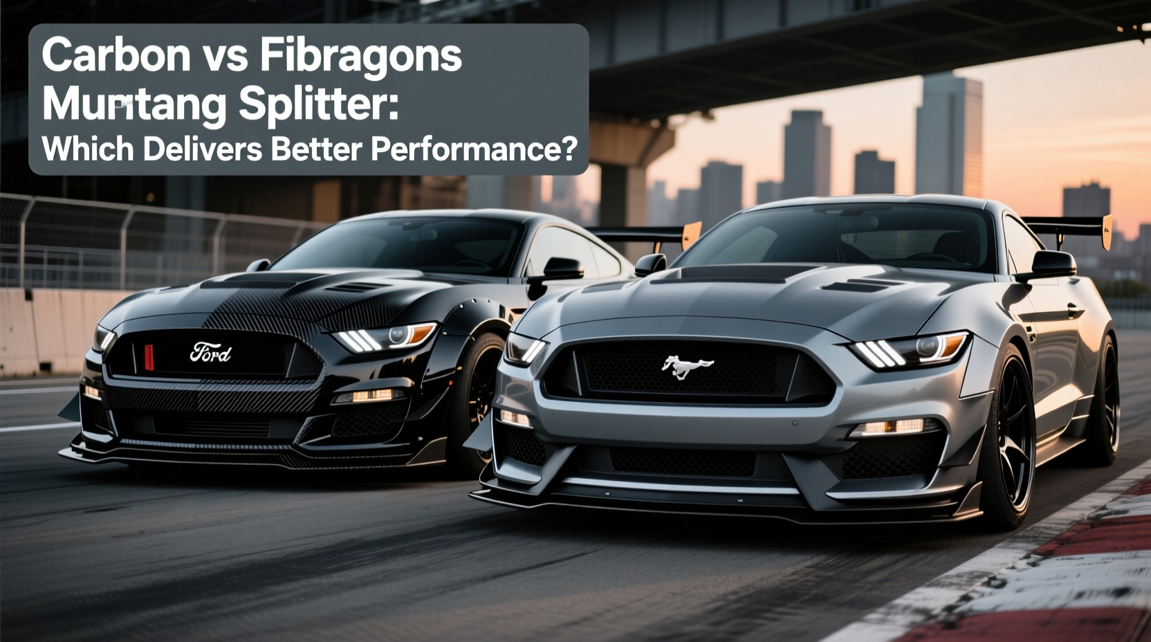 carbon vs fiberglass mustang splitter