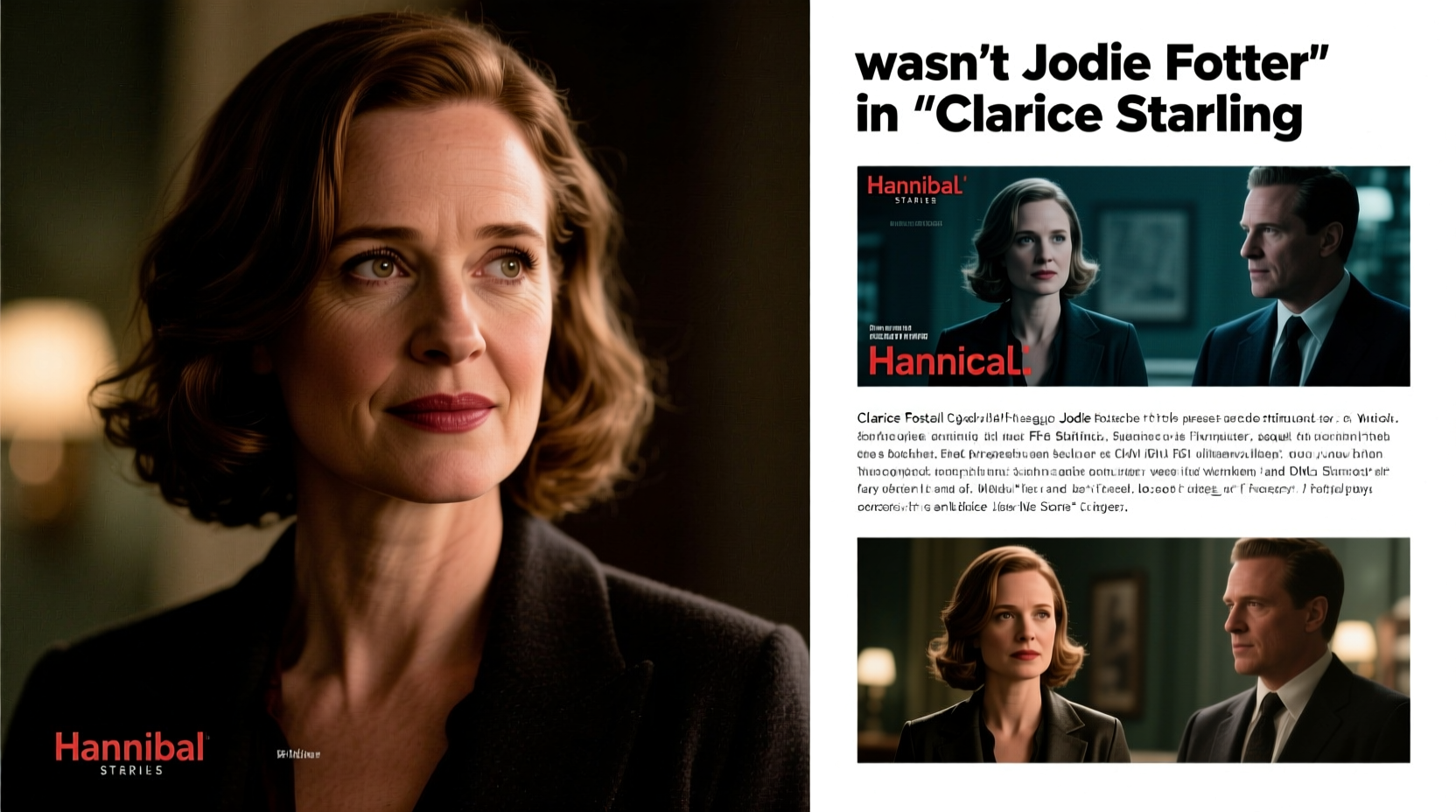 why isnt jodie foster in hannibal the clarice starling recast