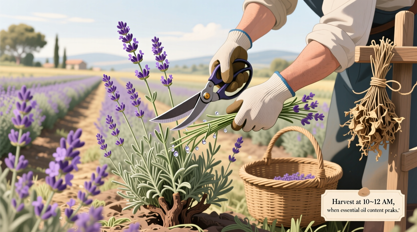 how to harvest lavender