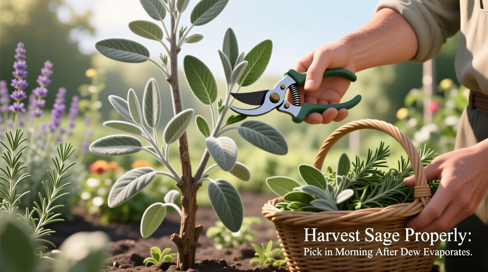 how to harvest sage plant