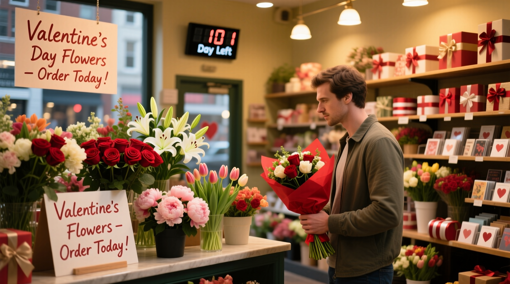 how long before valentines day should i buy flowers