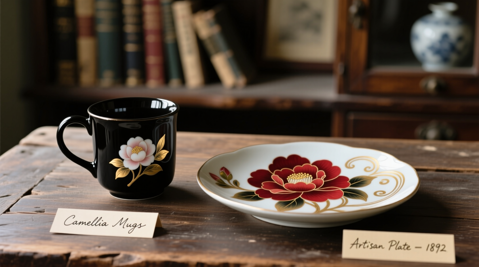 camellia mugs vs decorative plates are fancy mugs just a waste of money when you can display a cool plate