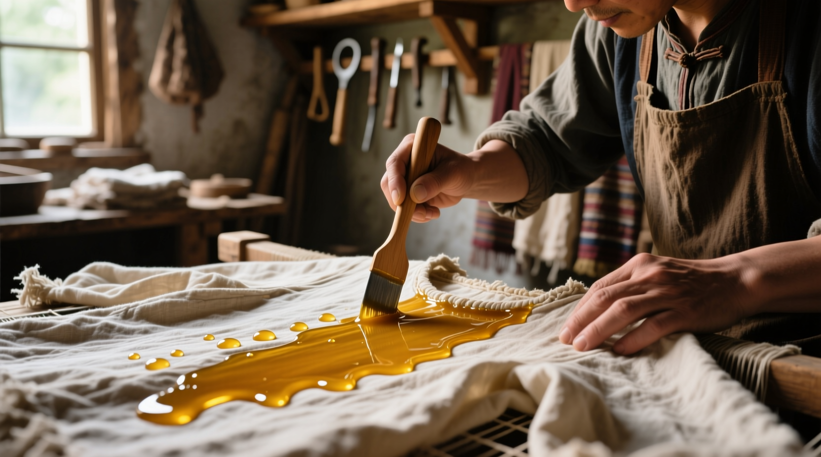 wax clothes to give them a water resistant coat