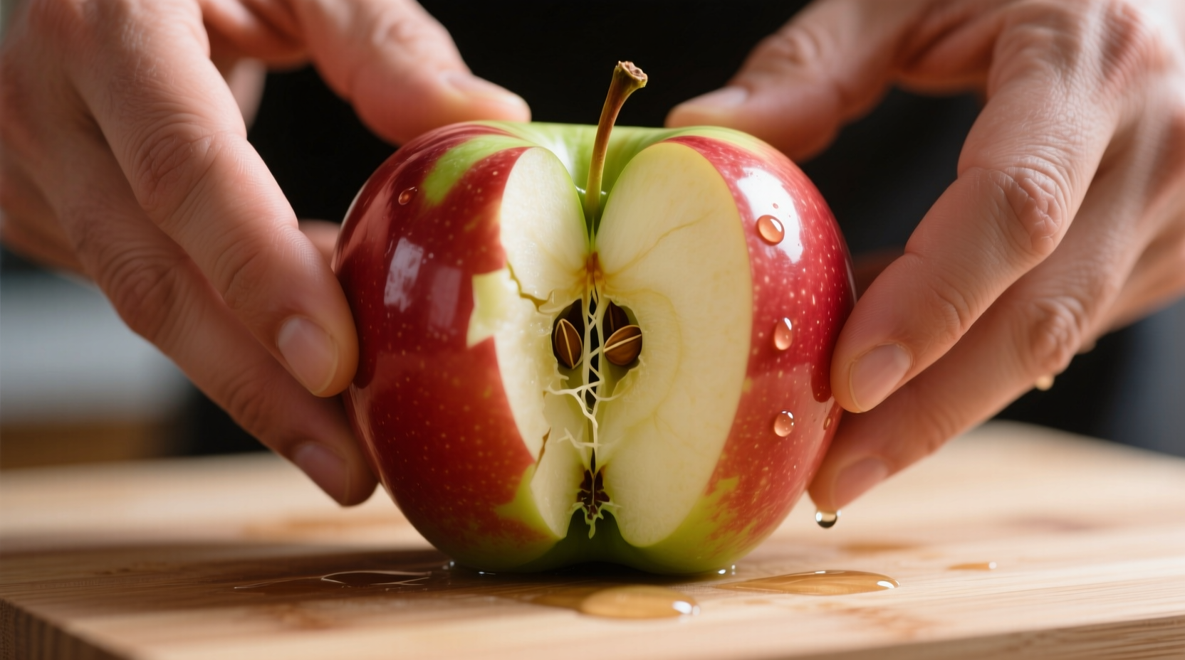 how to split an apple without a knife