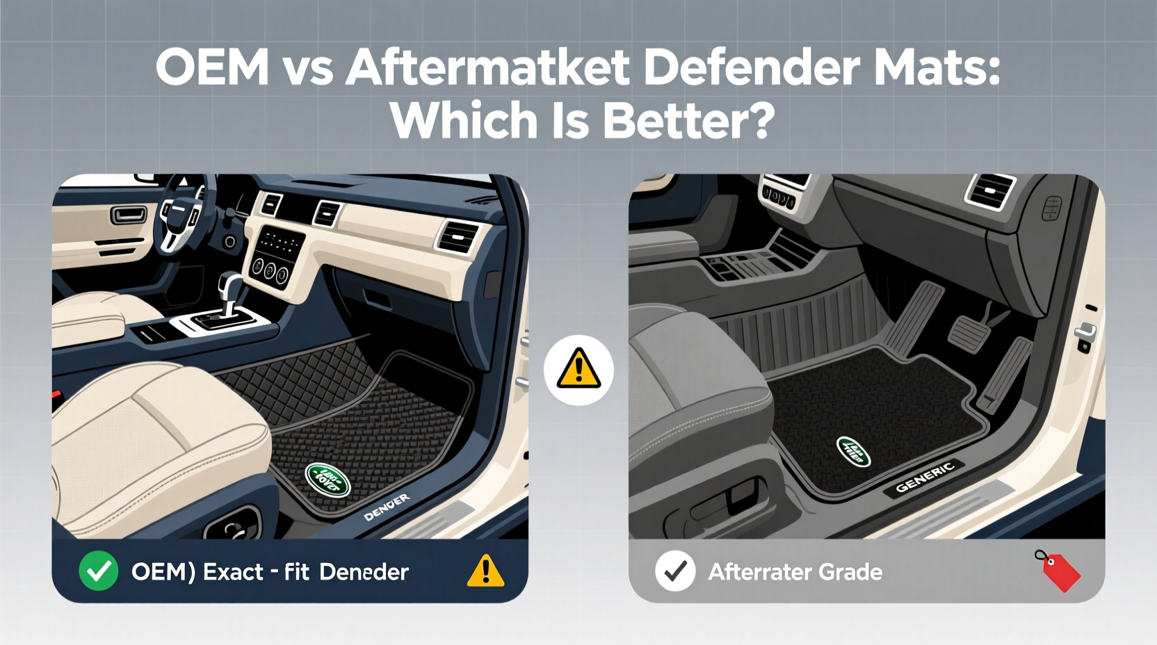 OEM vs Aftermarket Defender Mats: Which Is Better?