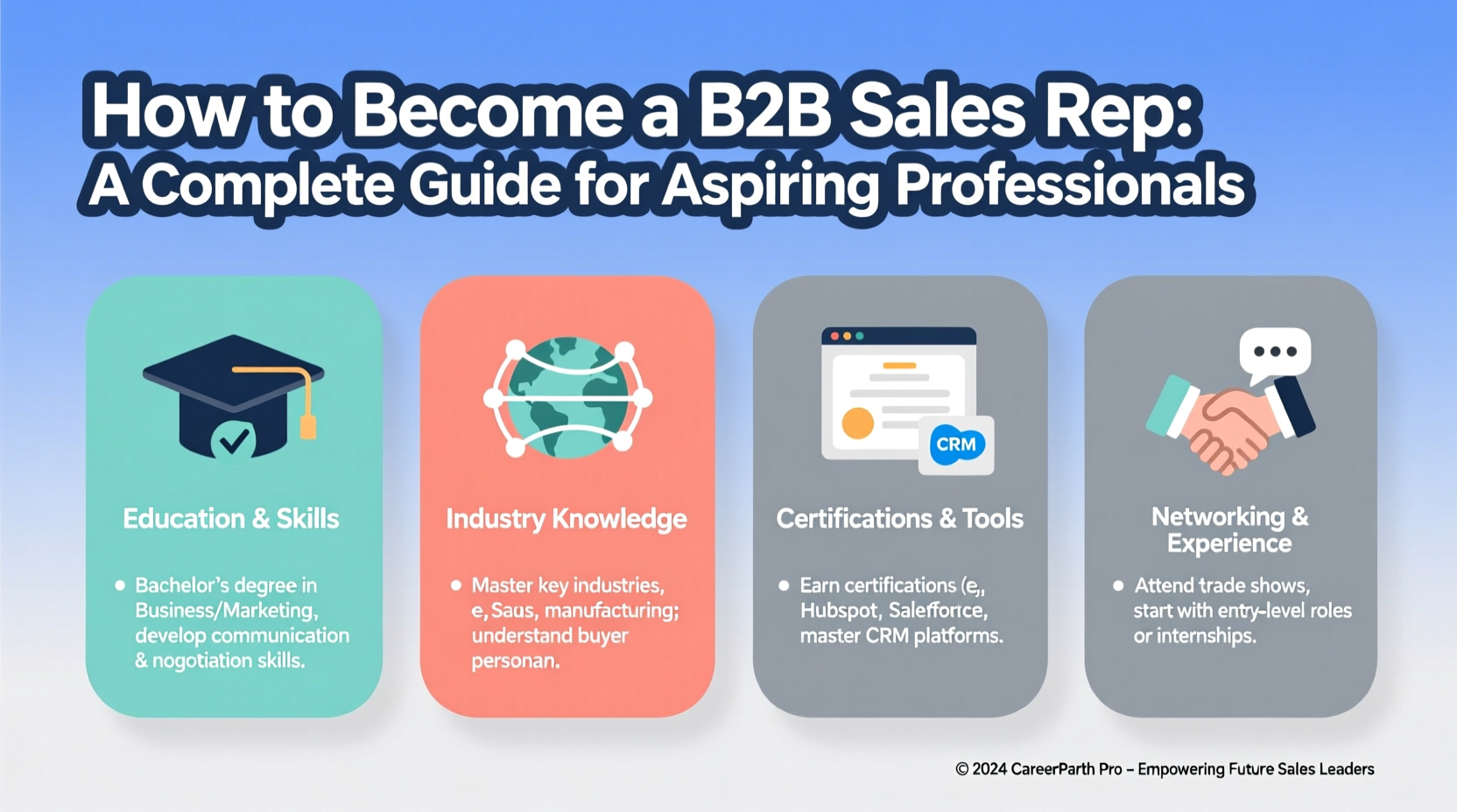 how to become a b2b sales rep