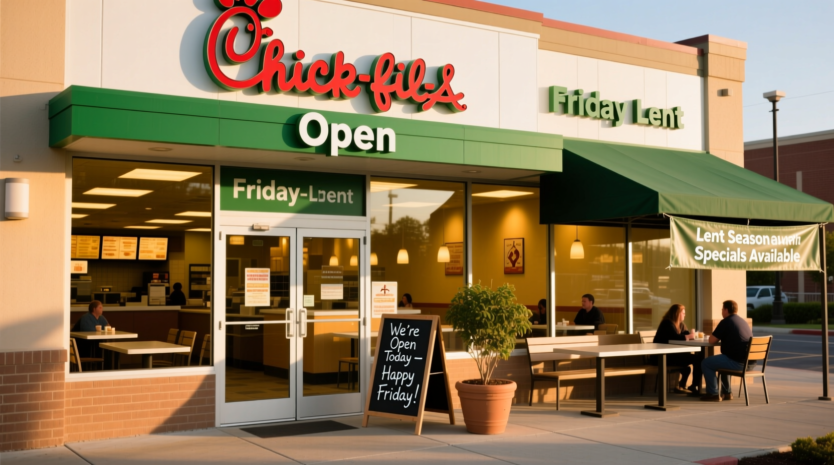 is chick fil a open on fridays during lent