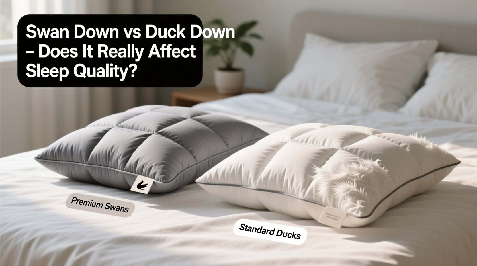 grey swan down vs duck down pillow is there a real difference in sleep quality
