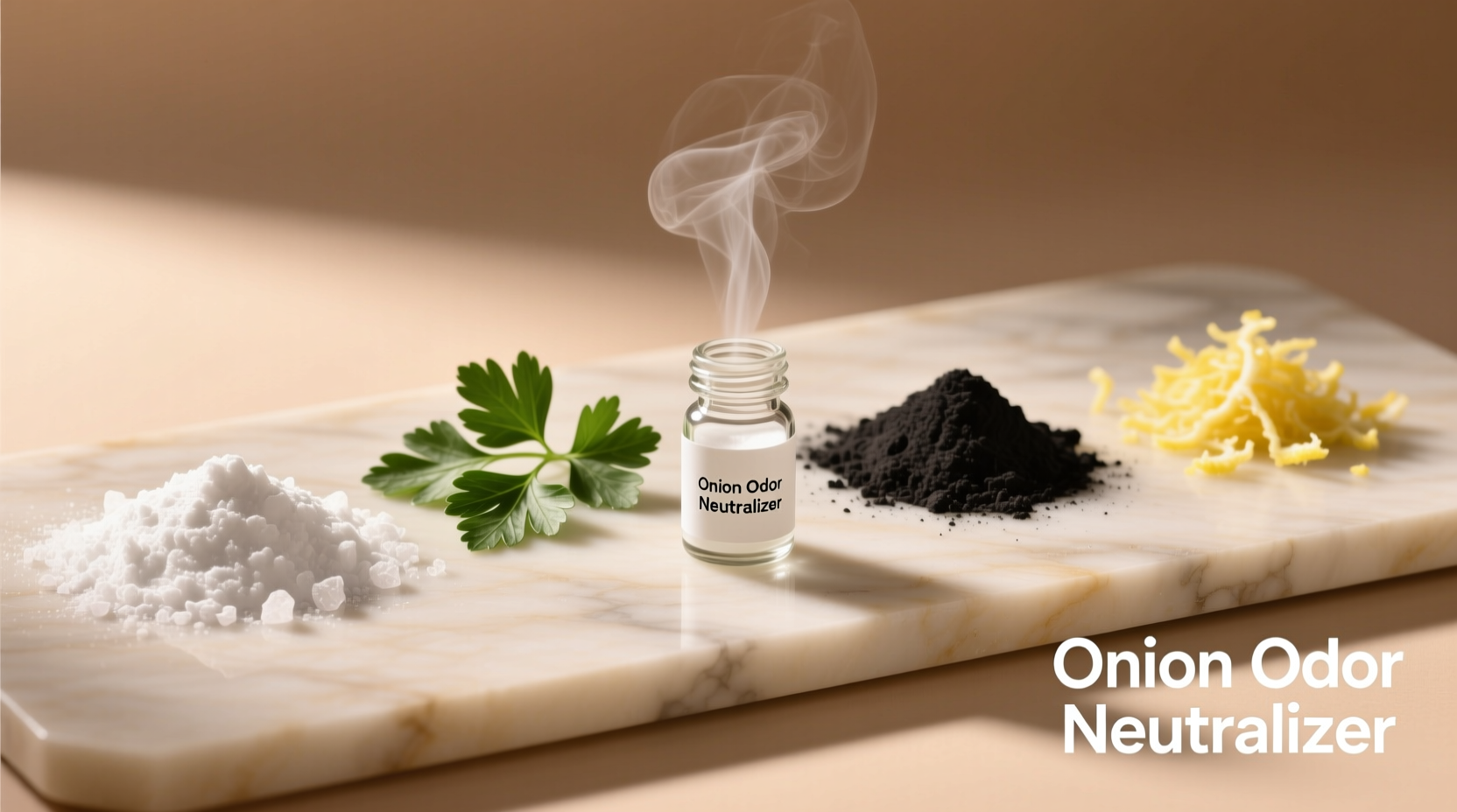 Natural odor neutralizers for onion smell removal