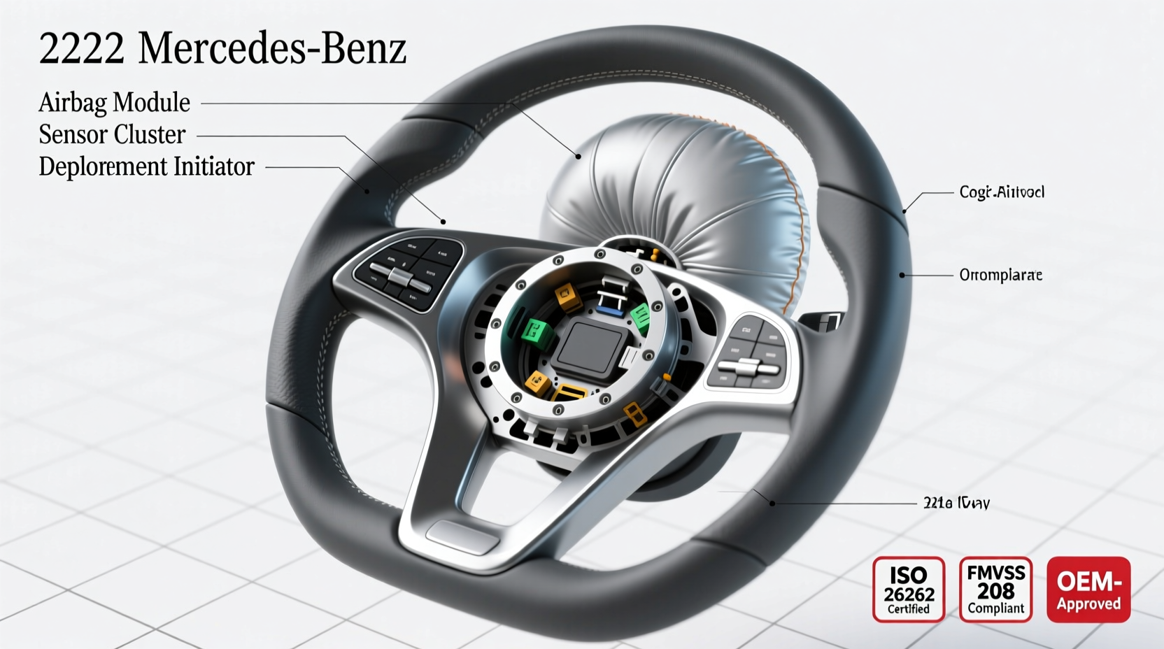 w221 steering wheel airbag safety