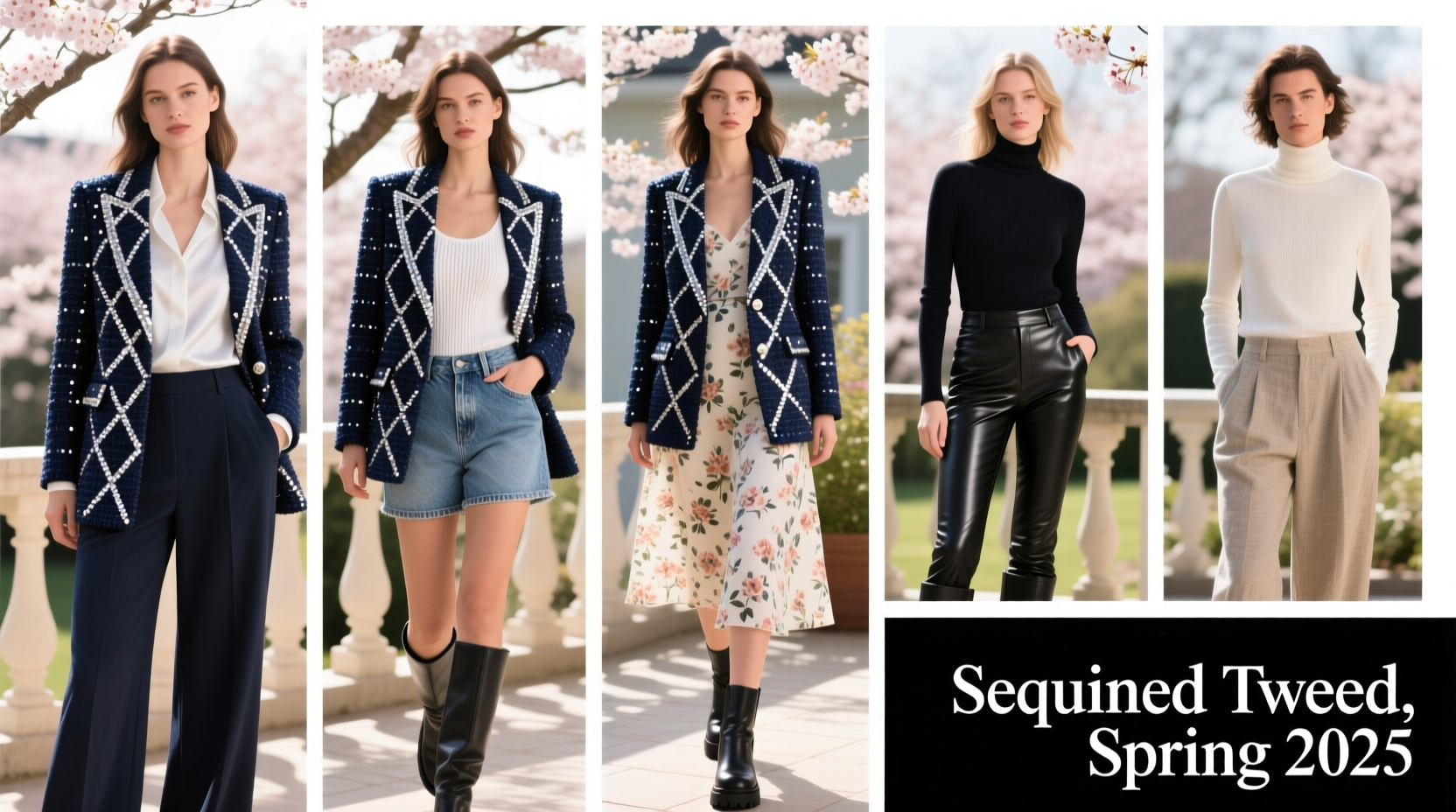 chic and versatile ways to style a sequined tweed blazer for spring