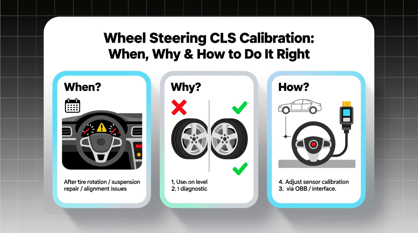 wheel steering cls calibration