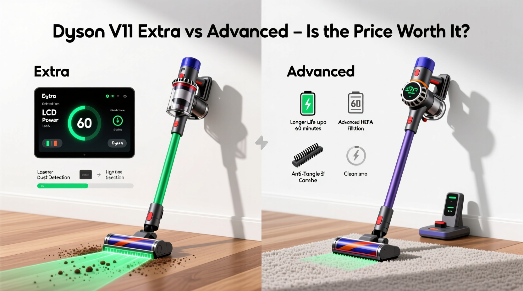 Dyson V11 Extra Vs Advanced Is The Extra Price Tag Really Worth It