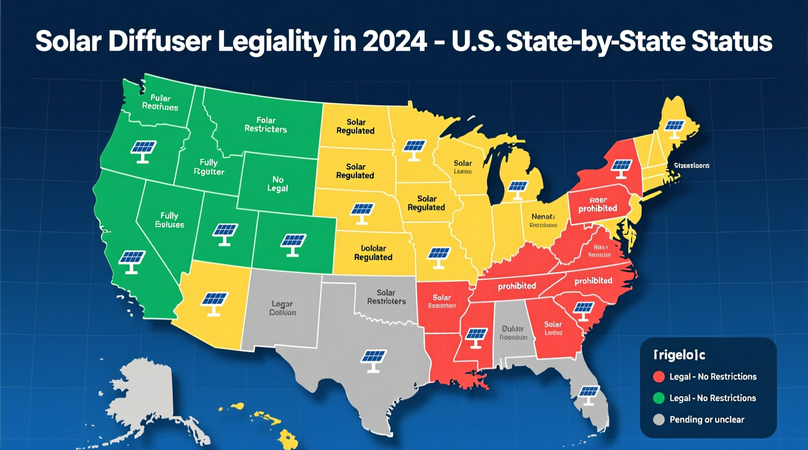 Solar Diffuser Legality in 2026: U.S. State-by-State Status