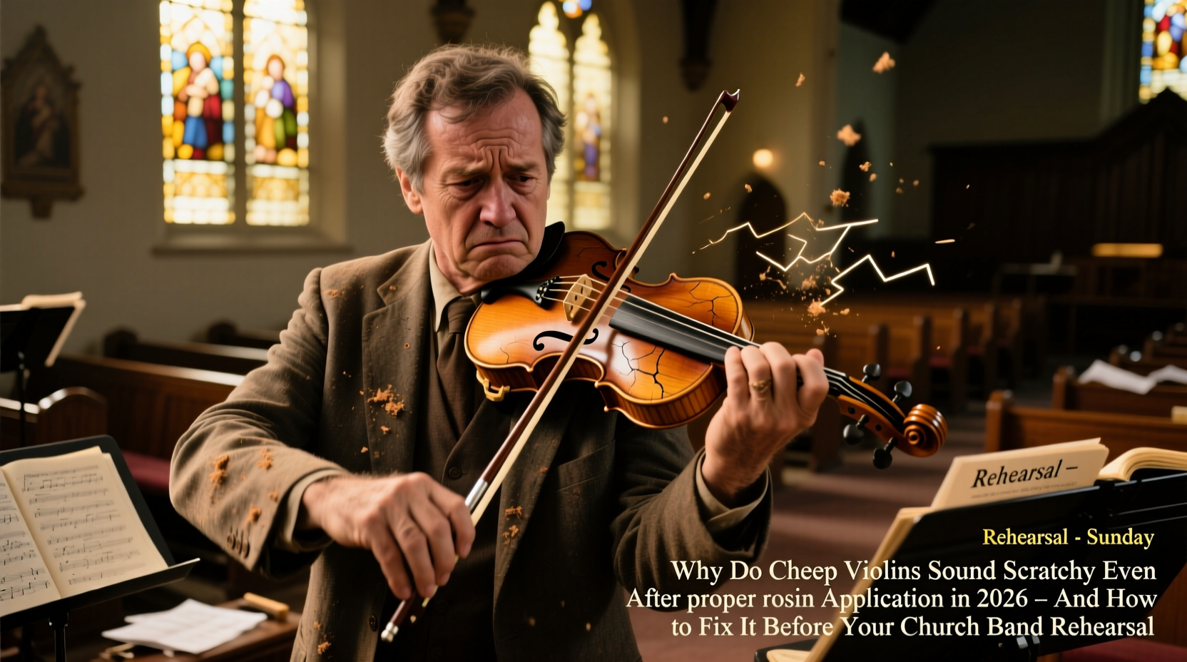 Why Do Cheap Violins Sound Scratchy Even After Proper Rosin Application in 2026 — And How to Fix It Before Your Church Band Rehearsal