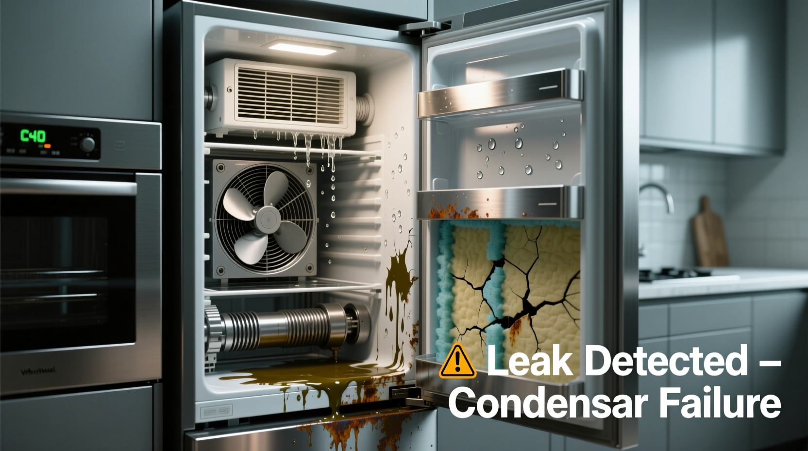 whirlpool fridge leaking inside causes solutions