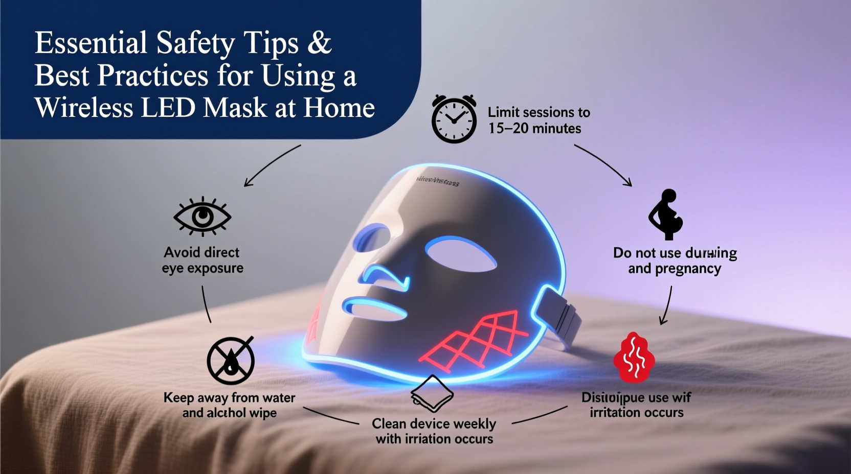 essential safety tips and best practices for using a wireless led mask at home