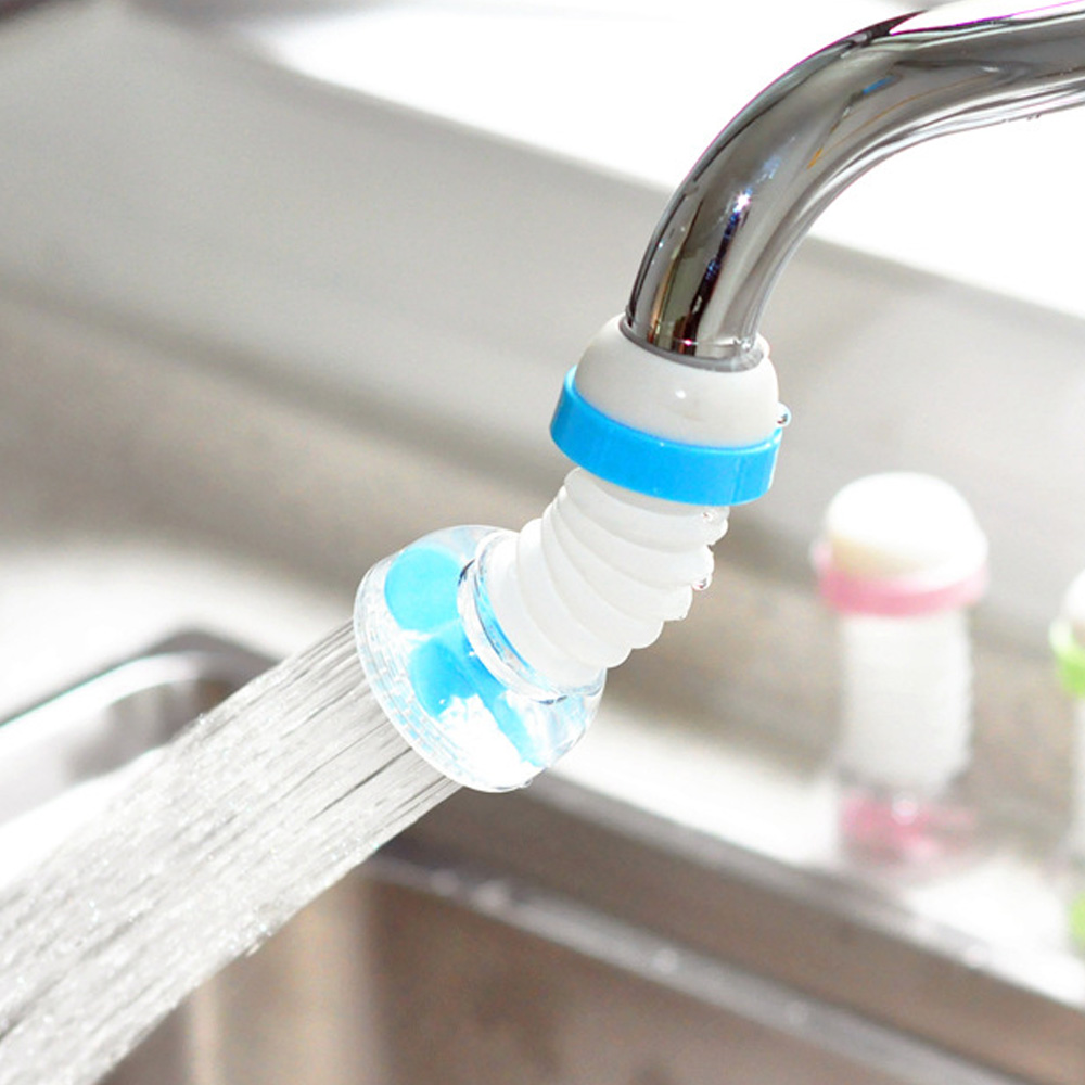 360 Degree Rotatable Kitchen Faucet Extender Plastic Rotating Faucet Extender Hand Washing Water Saving High Pressure Nozzle Tap
