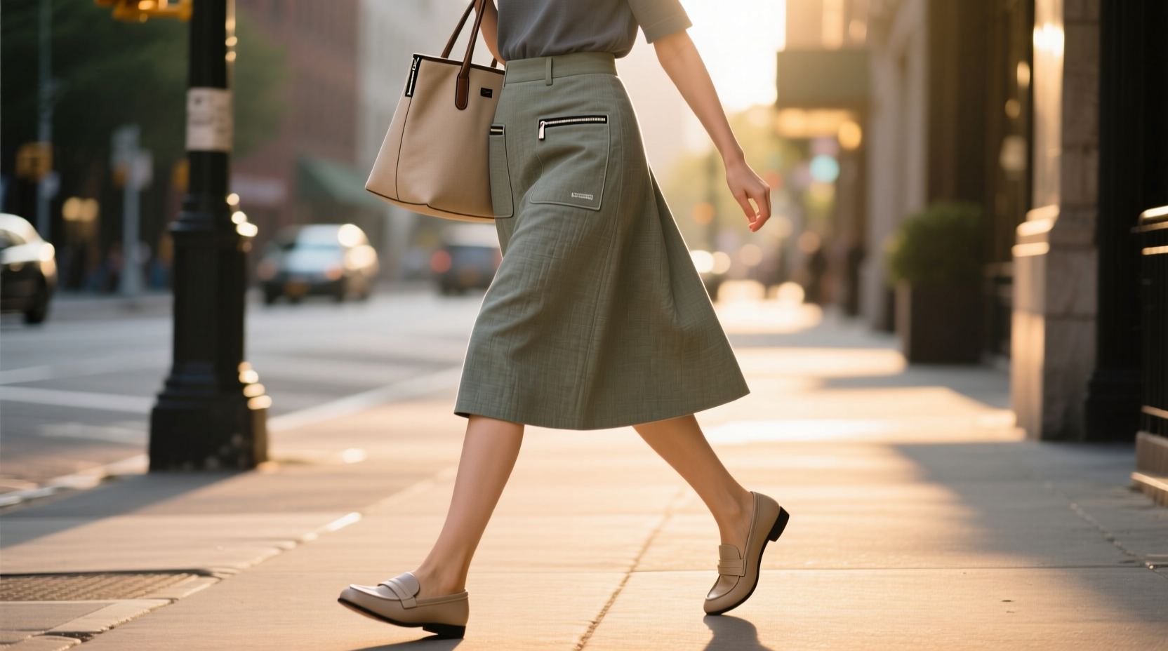 short skirt or midi skirt for commuting which is actually more practical