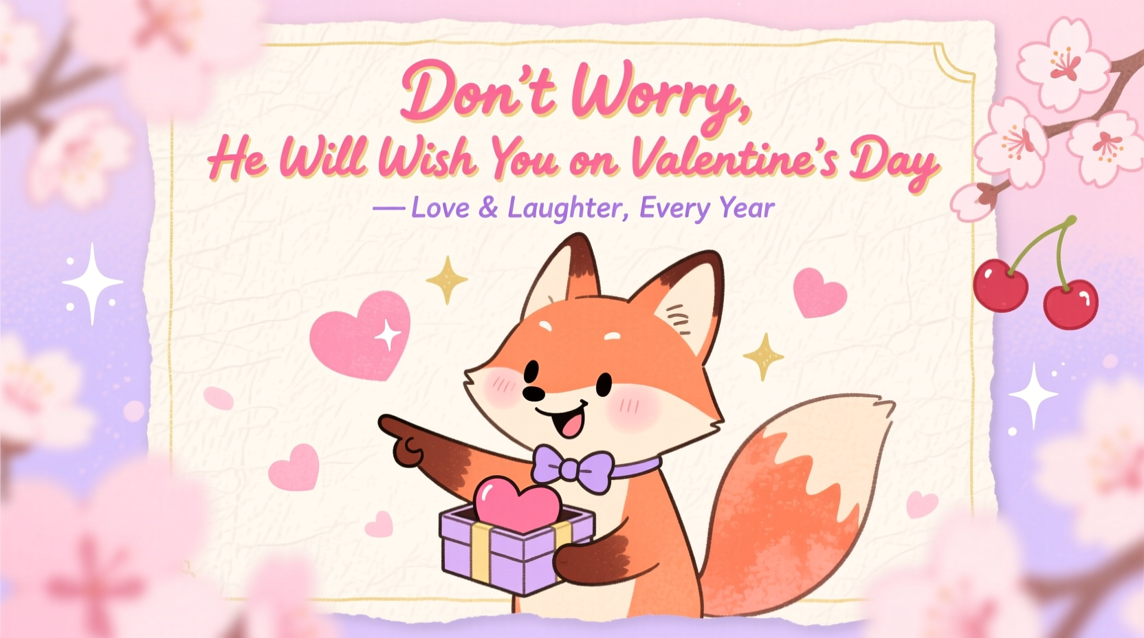 dont worry he will wish you in valentines day