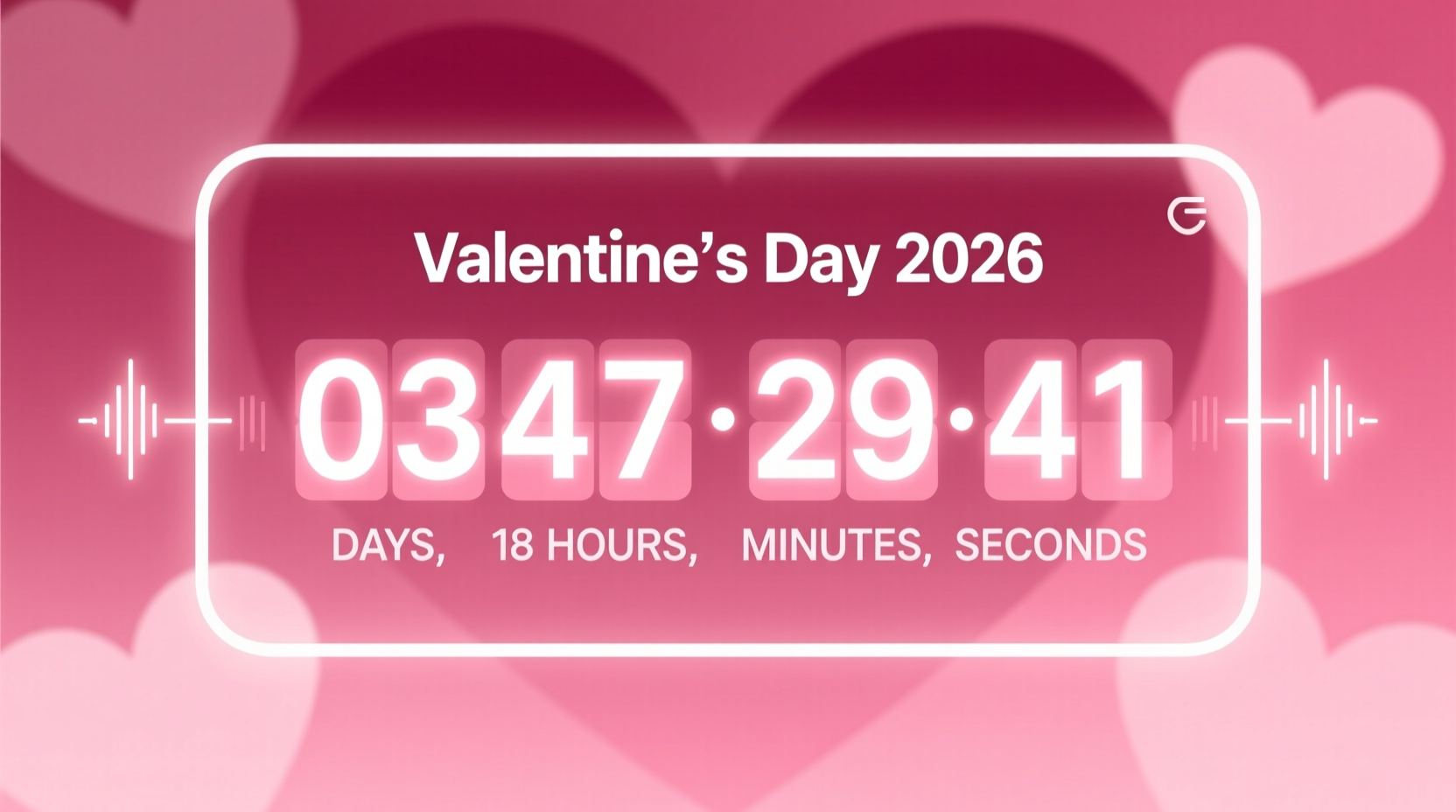 how much more hours until valentines day