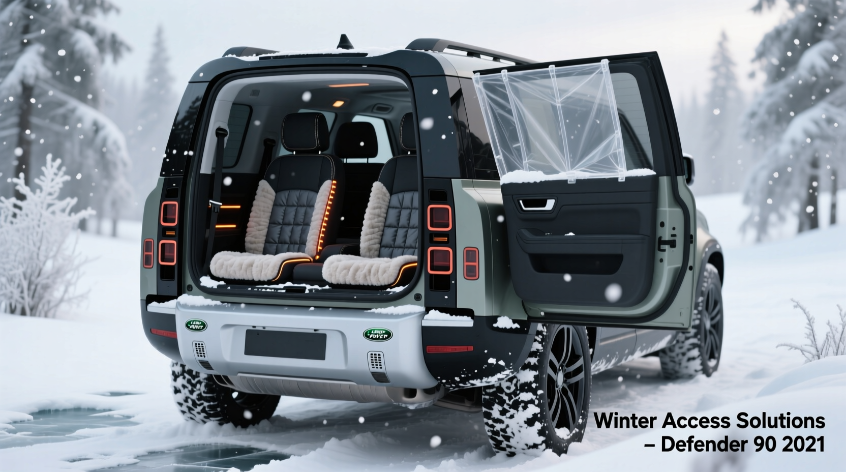 2021 defender 90 rear seat winter access