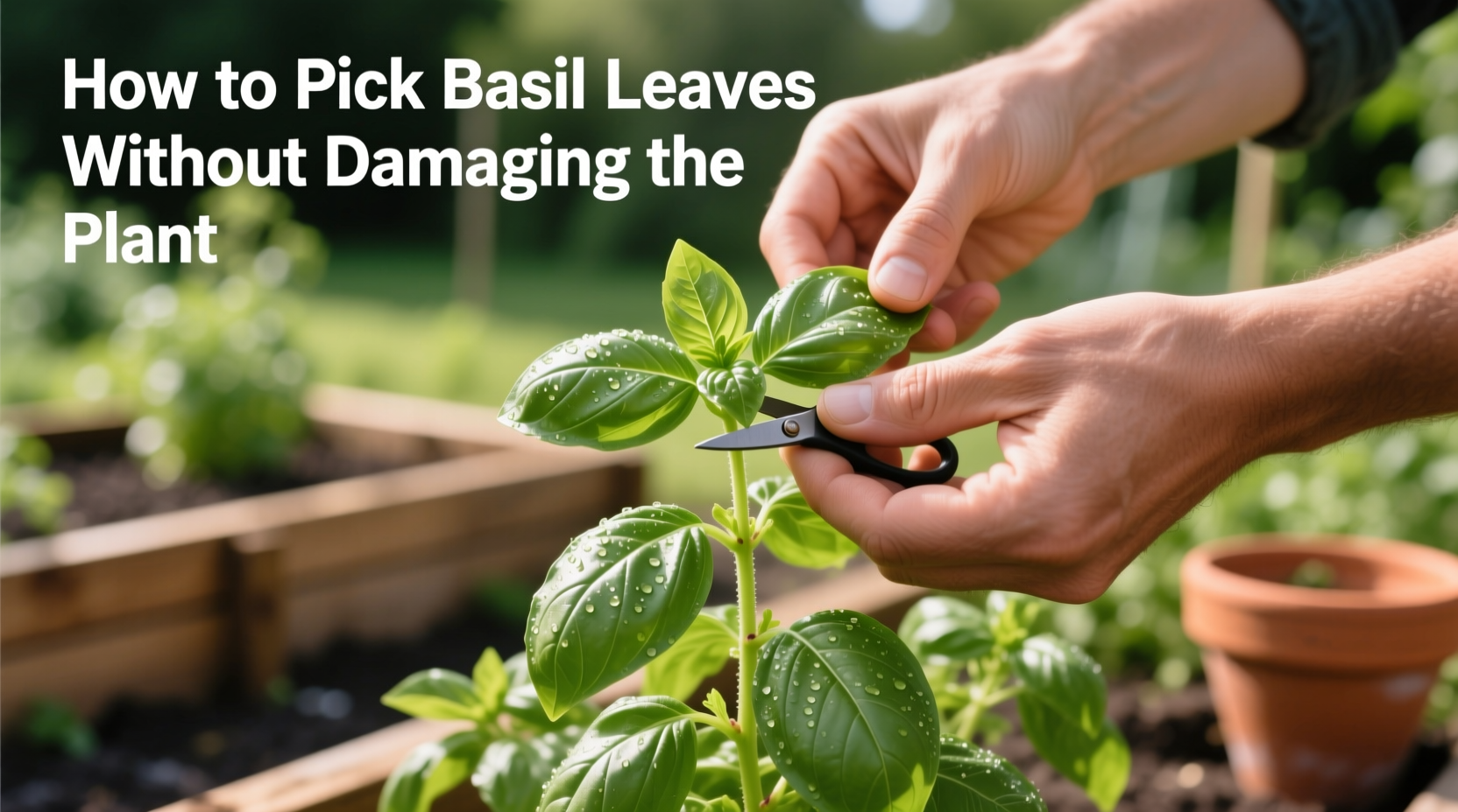 how do you pick basil leaves