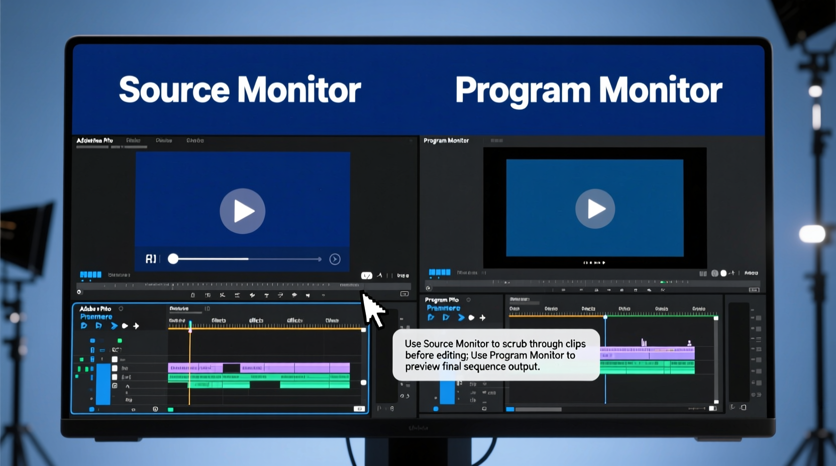 premiere pro why are there two previews how to use them