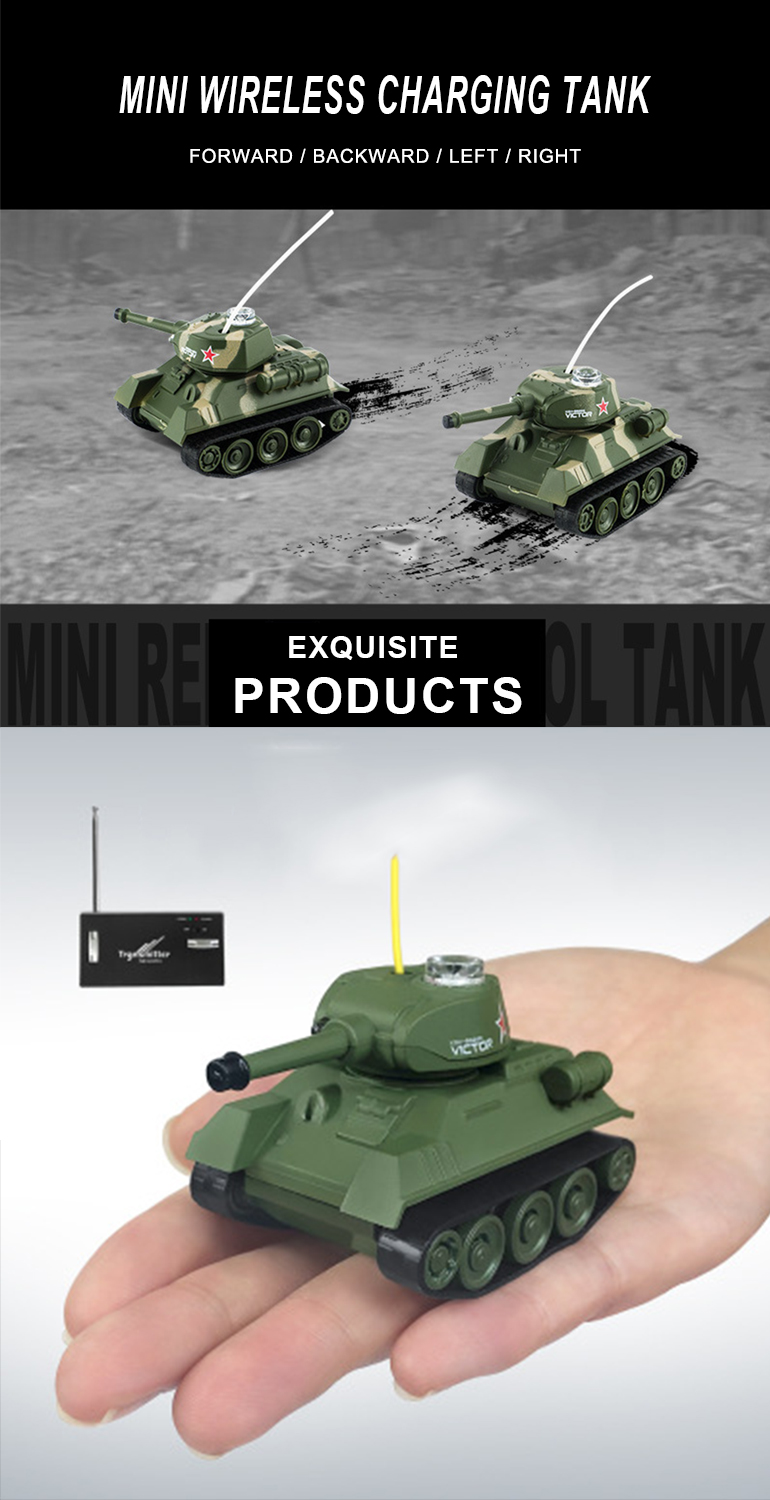 【新品未開封】MINI PANZER TANK 赤外線バトル機能付き　グリーン Remote Control Battle Mini Tank Toy - Infrared Vehicle for Kids 5