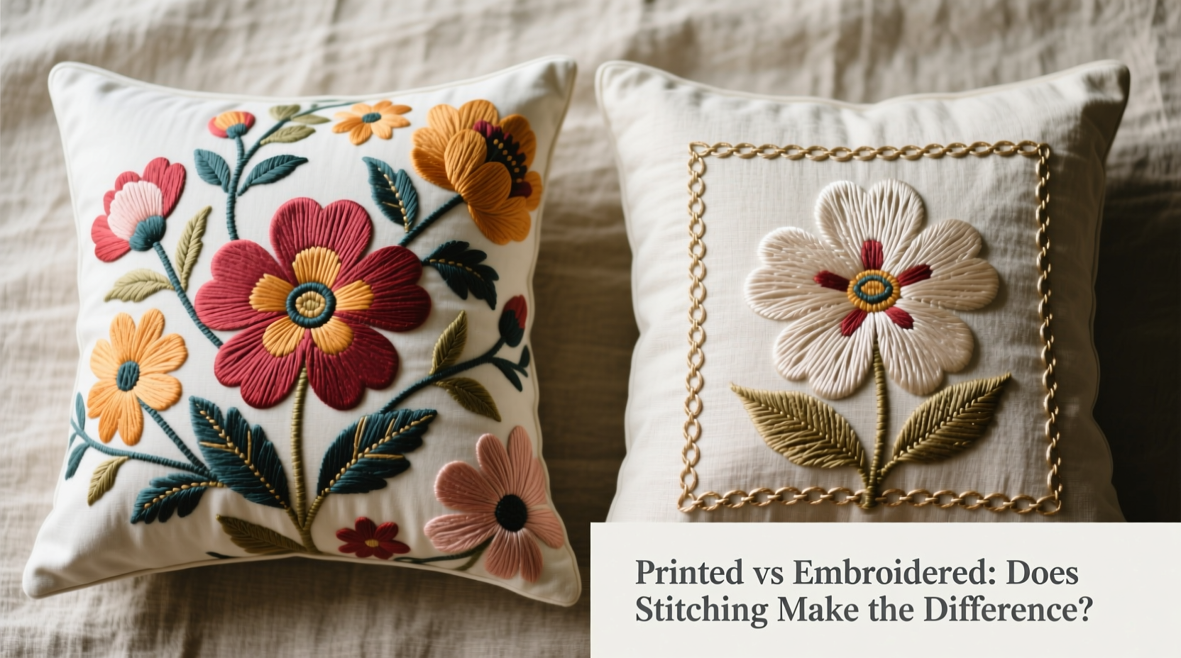 printed vs embroidered pillows does the extra stitching actually make a difference
