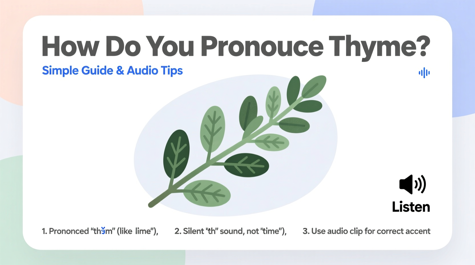 how do you pronounce t h y m e