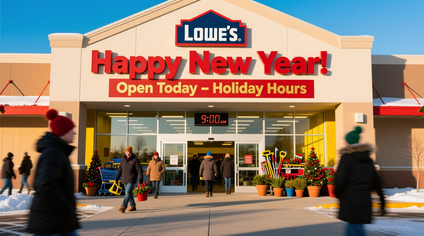 does lowes open on new year