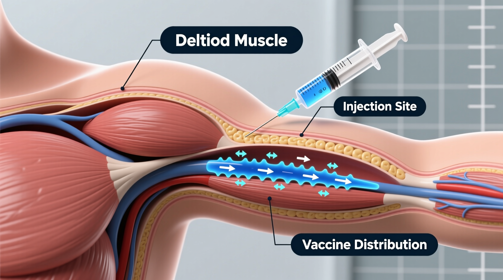 why vaccines go into muscle injection site explained