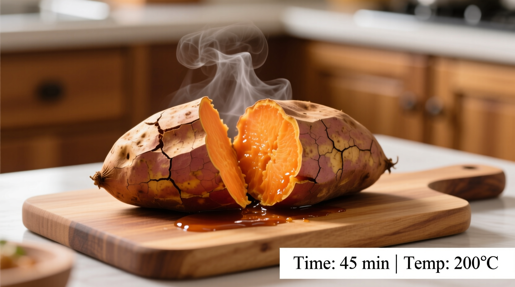 baked sweet potato time and temp