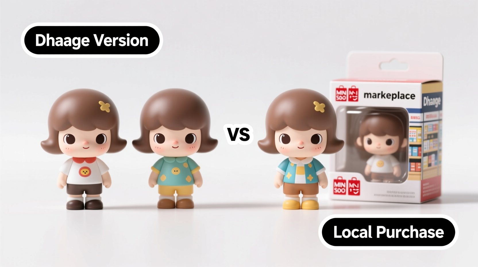 are miniso figures different on dhgate than what you find locally