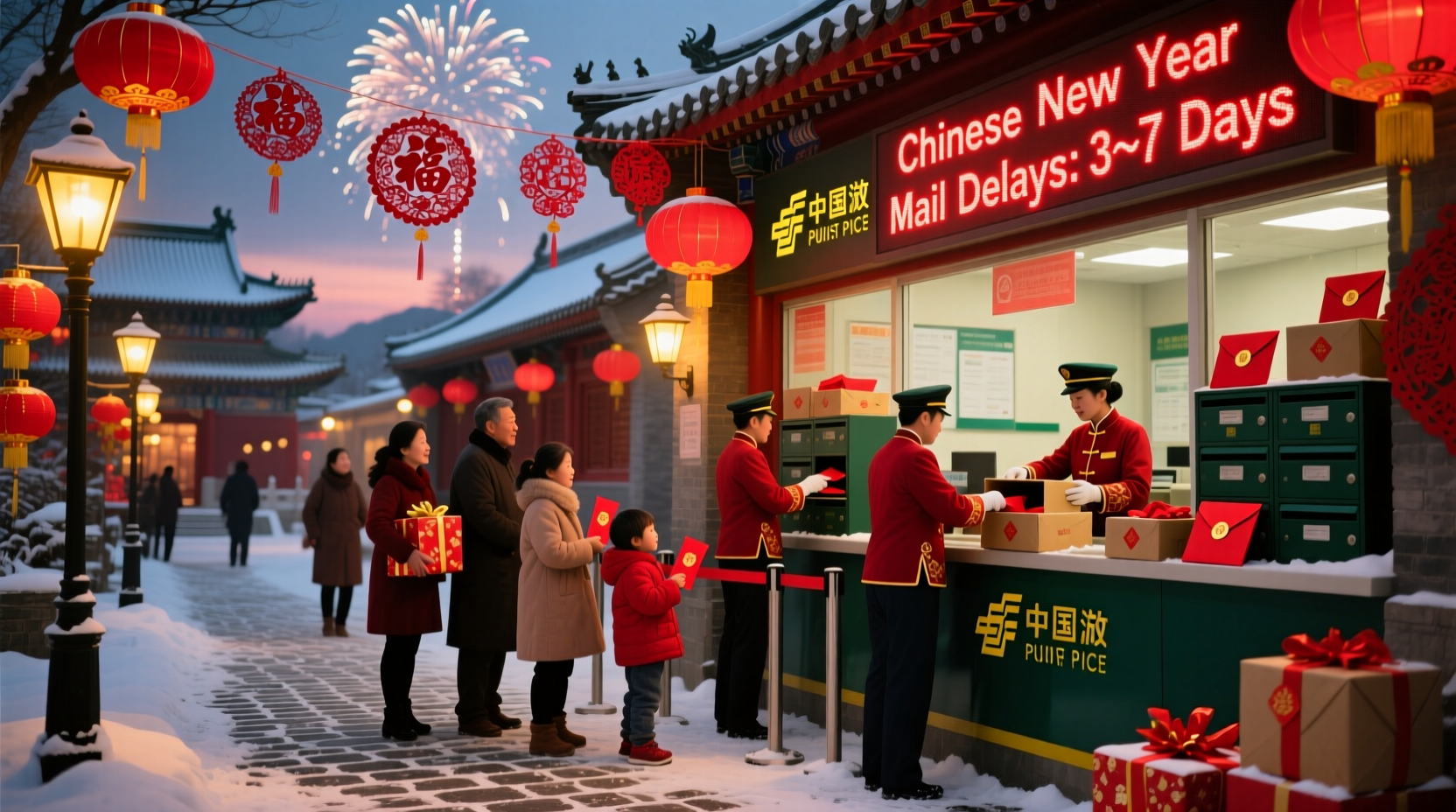 does the chinese mail system run during chinese new year