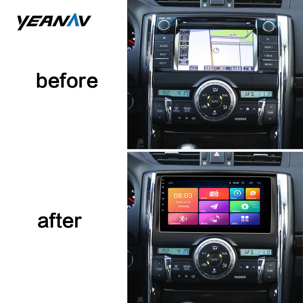 GPS Car Navigation For Toyota Reiz With Free Map Android Car Stereo Support Wifi Bluetooth FM USB Video Stereo