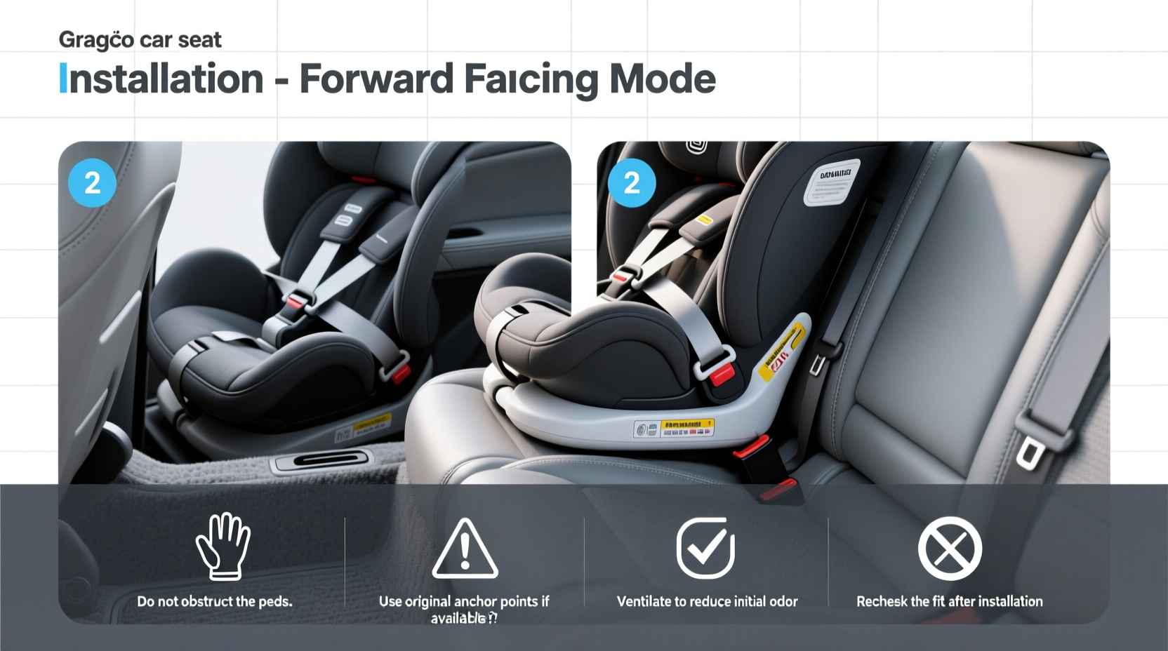 graco car seat installation forward facing
