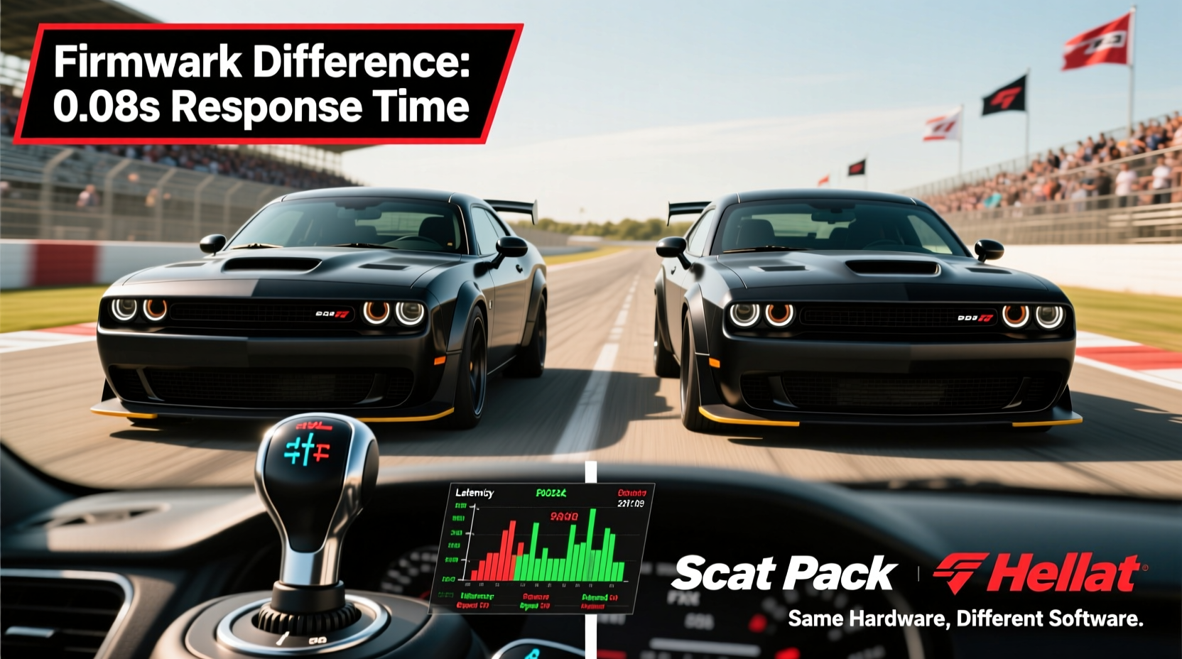 scat pack vs hellcat paddle test