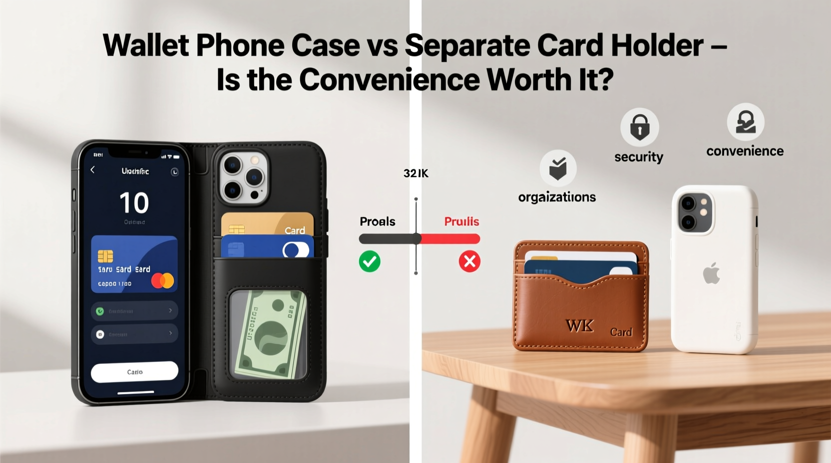 wallet phone case vs separate card holder is the convenience worth it