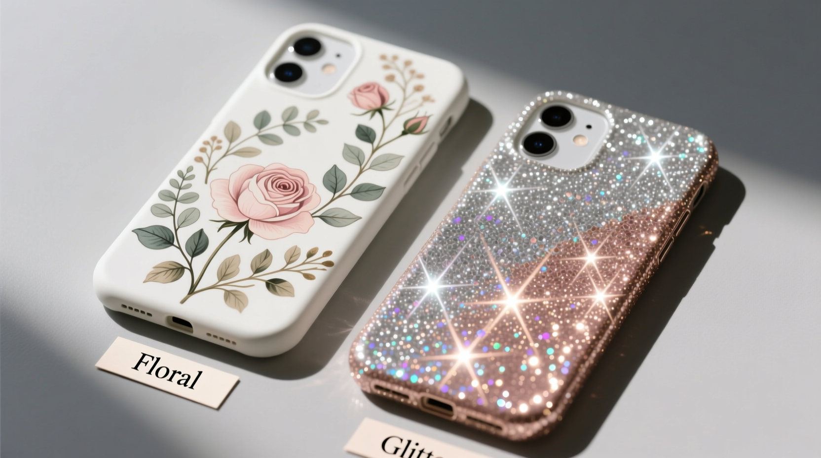 floral vs glitter iphone cases which one is less likely to get boring
