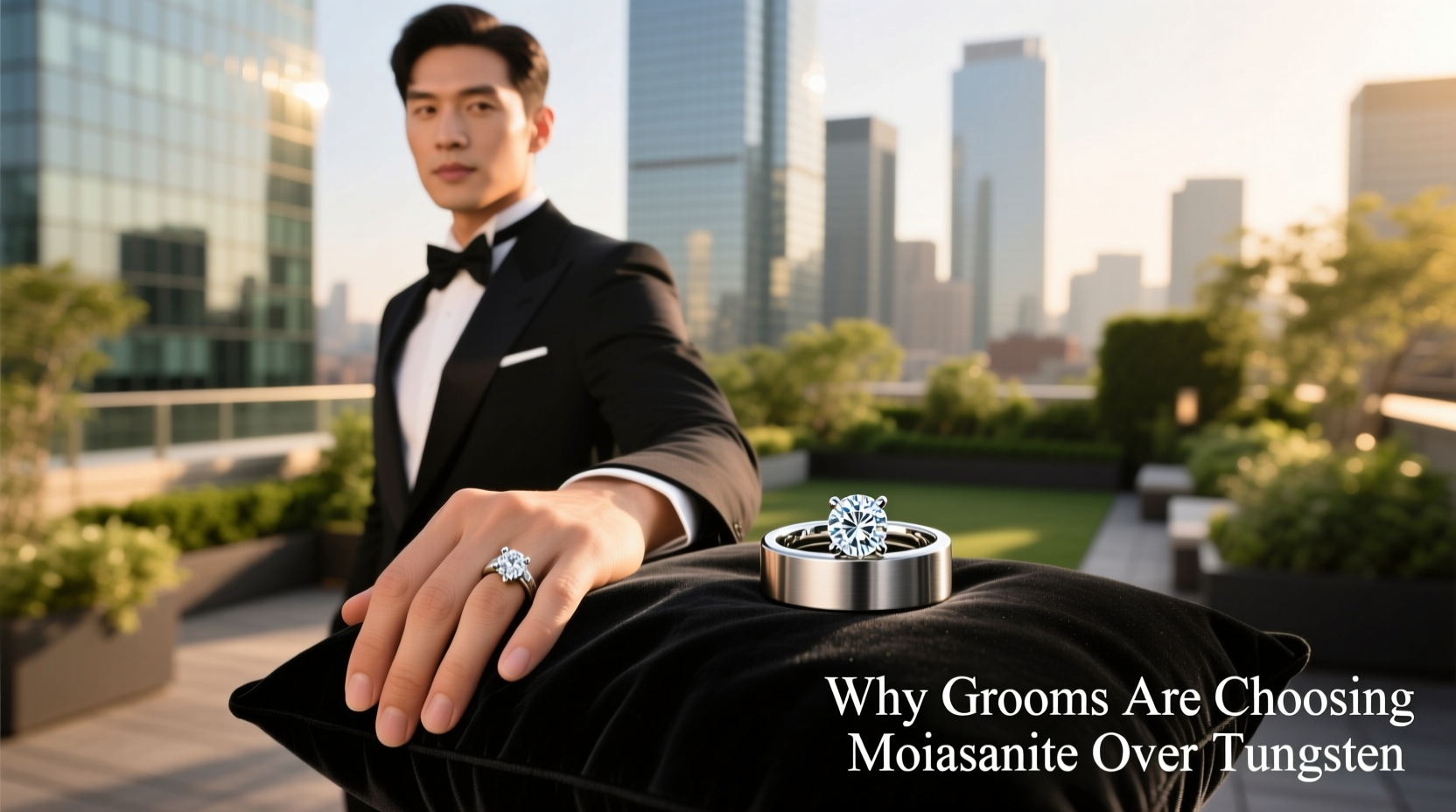 moissanite vs tungsten rings why are so many grooms ditching tungsten