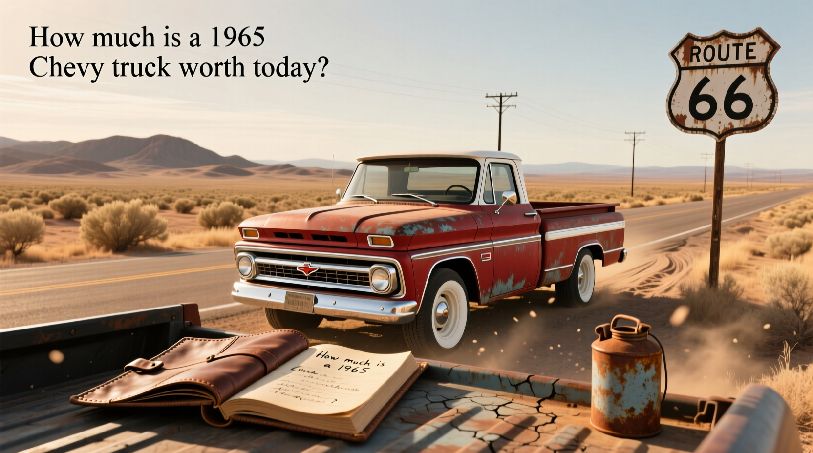 Vintage 1965 pickup truck displayed at outdoor auto show