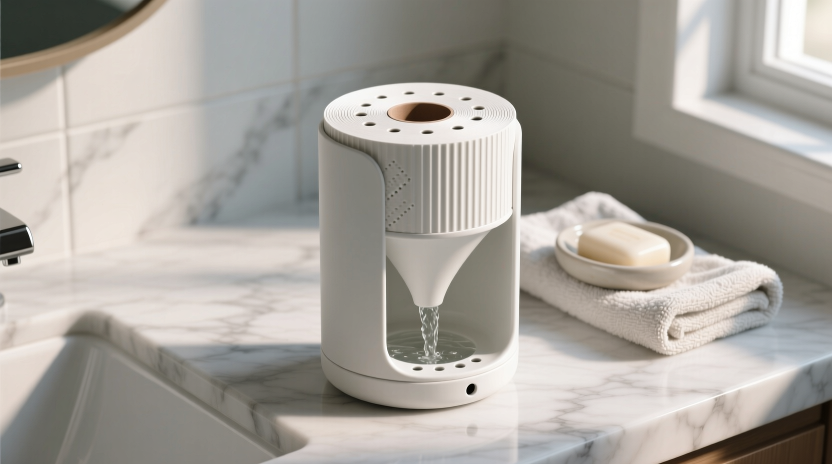 prevent toothbrush cup gunk accumulation with toilet pa