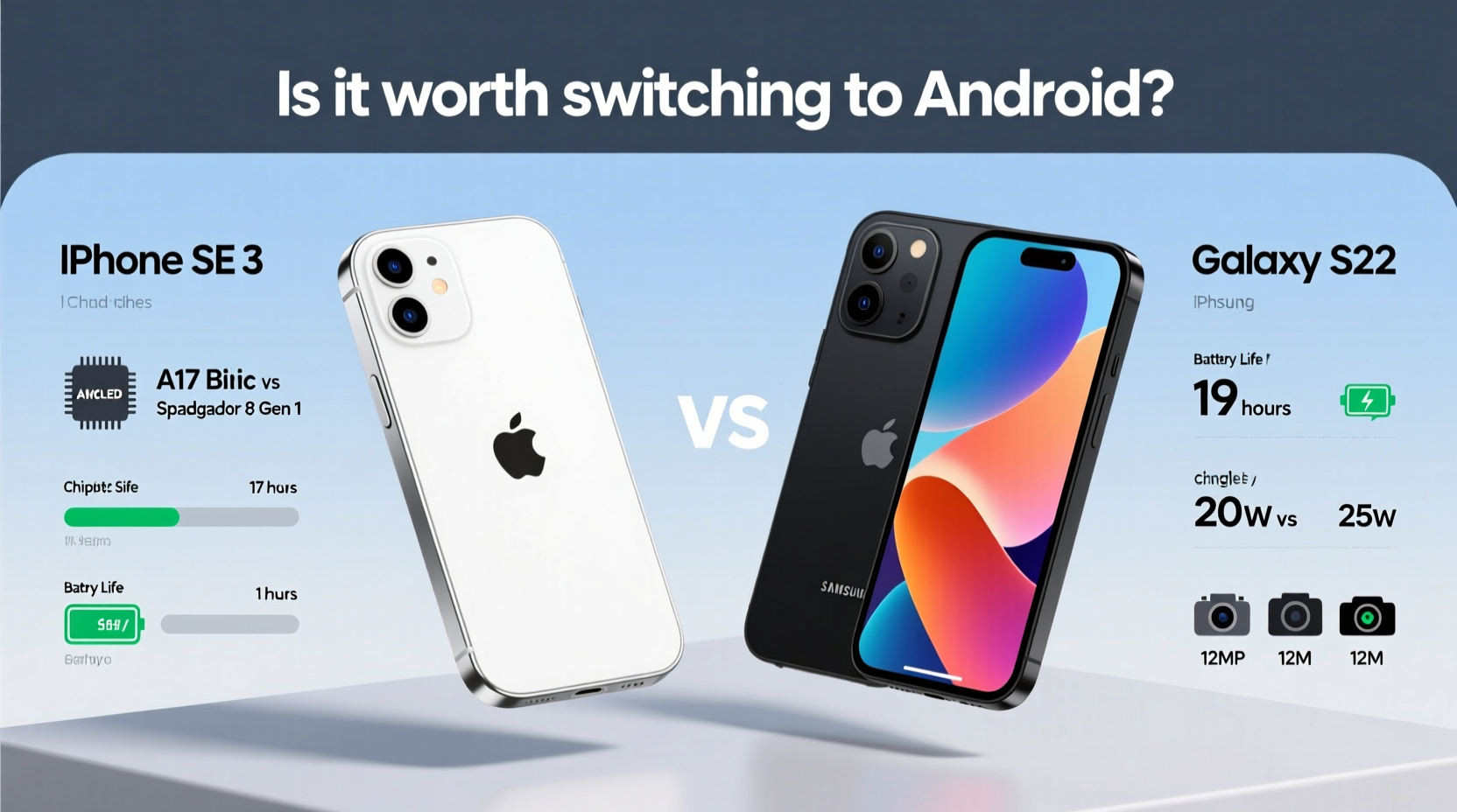 iphone se 3 vs galaxy s22 is it worth switching to android